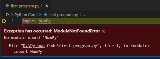 Pip Install Numpy Visual Studio Code