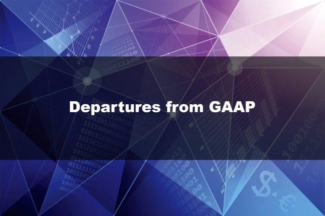 Departures from GAAP